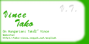 vince tako business card